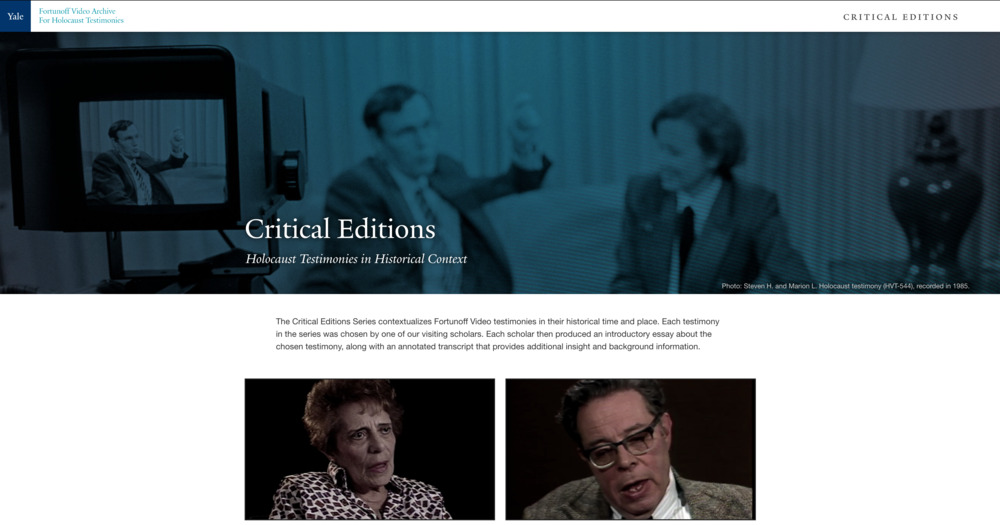 Screenshot of Critical Editions